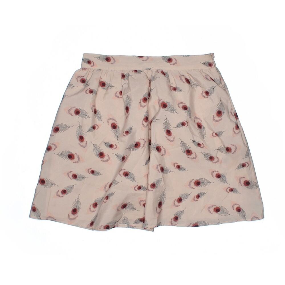 Forever 21 small short peacock feather print skirt